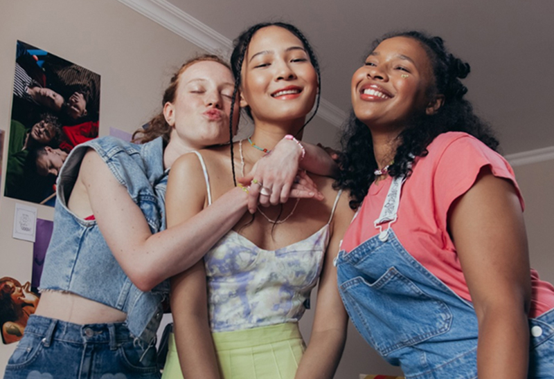 group of young women